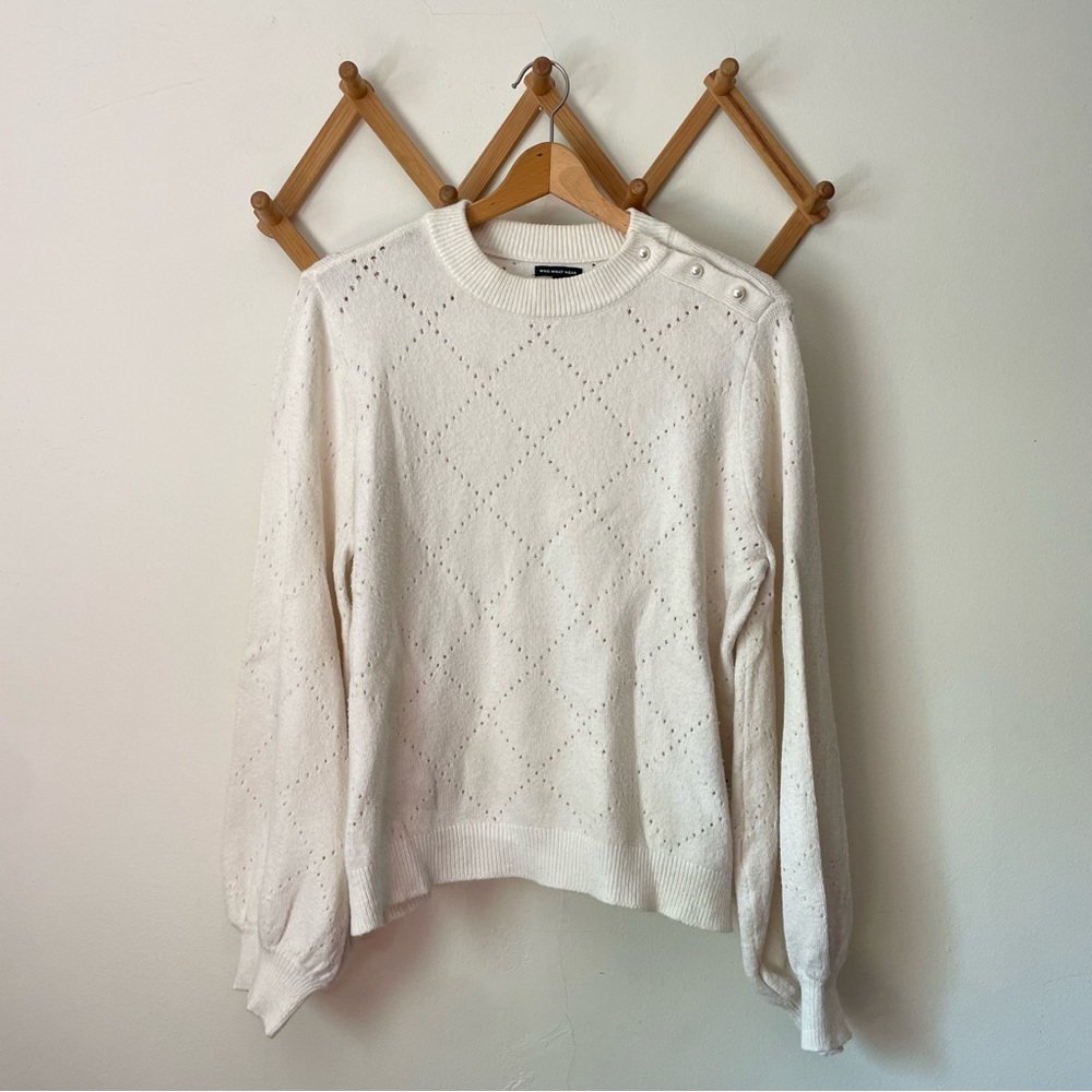 Who What Wear White Sweater